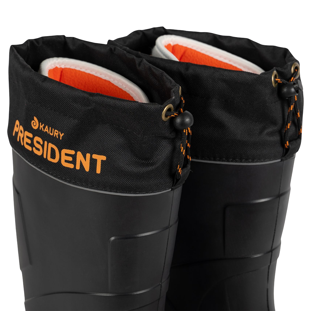 Сапоги KAURY PRESIDENT ЭВА (подошва ПУ, с манжетой, утепленные, PW черно-орнанжевый) р. 43/44. Фото №7