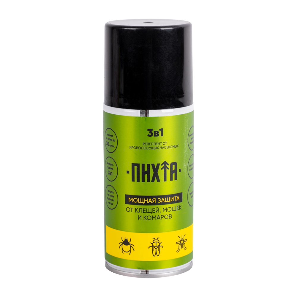 Средство ПИХТА от комаров, мошек и клещей 3в1 для всей семьи, 210 мл. Фото №1