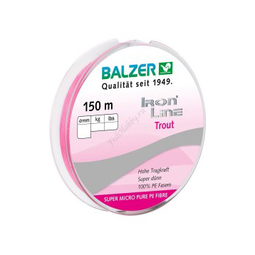 Шнур BALZER Iron Line 8Х Trout Pink 0,04 мм 150 м. Фото №1