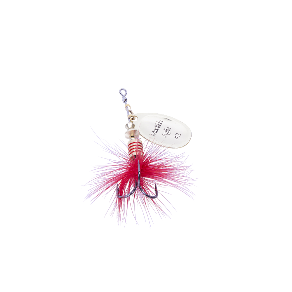 Блесна вращающаяся MADFISH Aglia №2, 4,5гр, цвет (Gold-red-dot). Фото №4