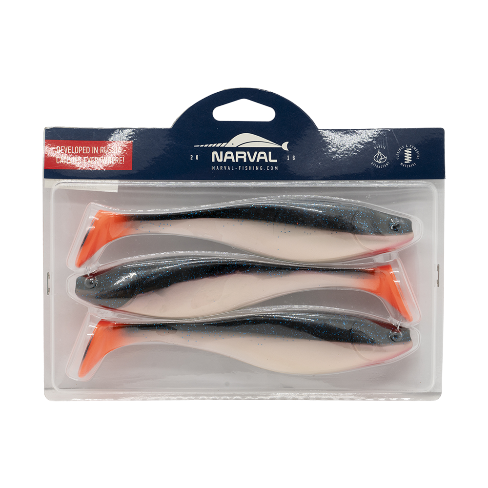 Приманка силиконовая Narval Commander Shad, 180мм, (3шт. упак.) цвет(#021)Grimy. Фото №2