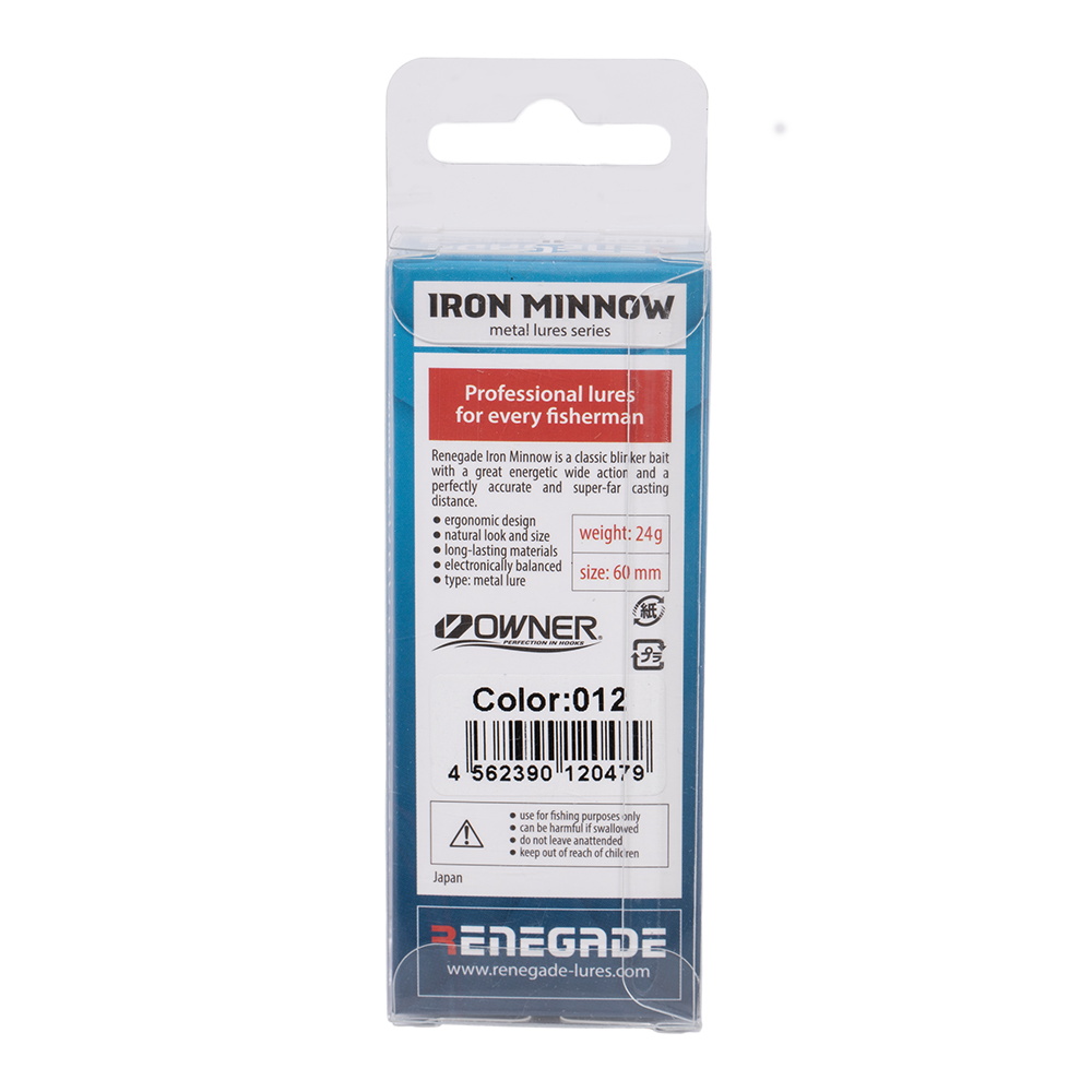 Блесна RENEGADE Iron Minnow 24g цвет 0012. Фото №6 Блесна RENEGADE Iron Minnow 24g цвет 0012. Фото №6