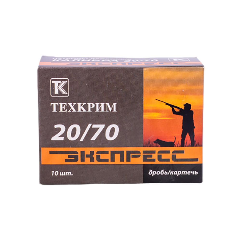 Патрон Техкрим 20/70 Экспресс №1 (в упаковке 10 шт) (в коробке 300 шт.). Фото №1 Патрон Техкрим 20/70 Экспресс №1 (в упаковке 10 шт) (в коробке 300 шт.). Фото №1
