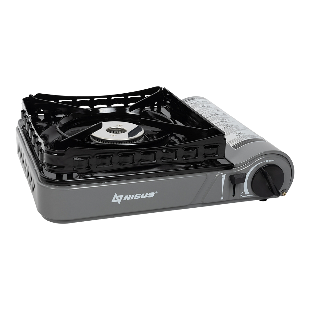 Плита газовая портативная в кейсе, горелка стальная, ветрозащита (N-MS-3900DFW) NISUS. Фото №1