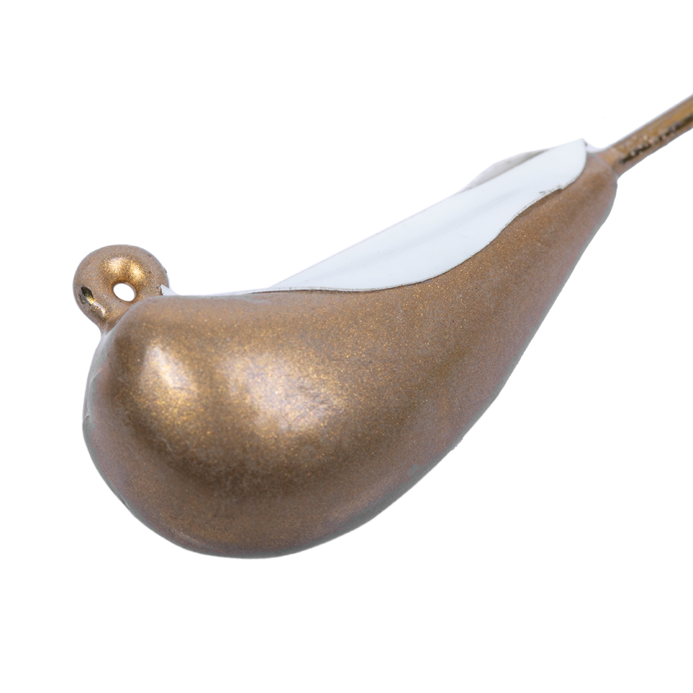 Мормышка свинцовая ЖОР Фунтик джиг, 27мм, 10гр, цвет (Ц №1) золото. Фото №3 Мормышка свинцовая ЖОР Фунтик джиг, 27мм, 10гр, цвет (Ц №1) золото. Фото №3