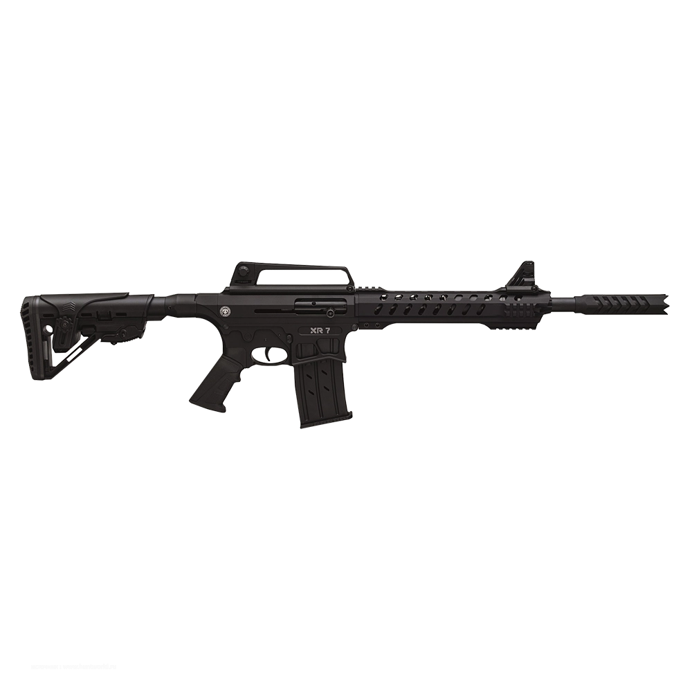 Ружье Huglu XR7 Black, тактическое полуавтоматическое, 470мм, 12х76, 2+5+10 зарядный магазин, ключ, кейс . Фото №2