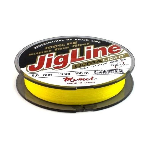 Плетеный шнур Momoi 4-х прядный JigLine Kiwami 0,08мм/125м, 5,4кг, желтый. Фото №1 Плетеный шнур Momoi 4-х прядный JigLine Kiwami 0,08мм/125м, 5,4кг, желтый. Фото №1
