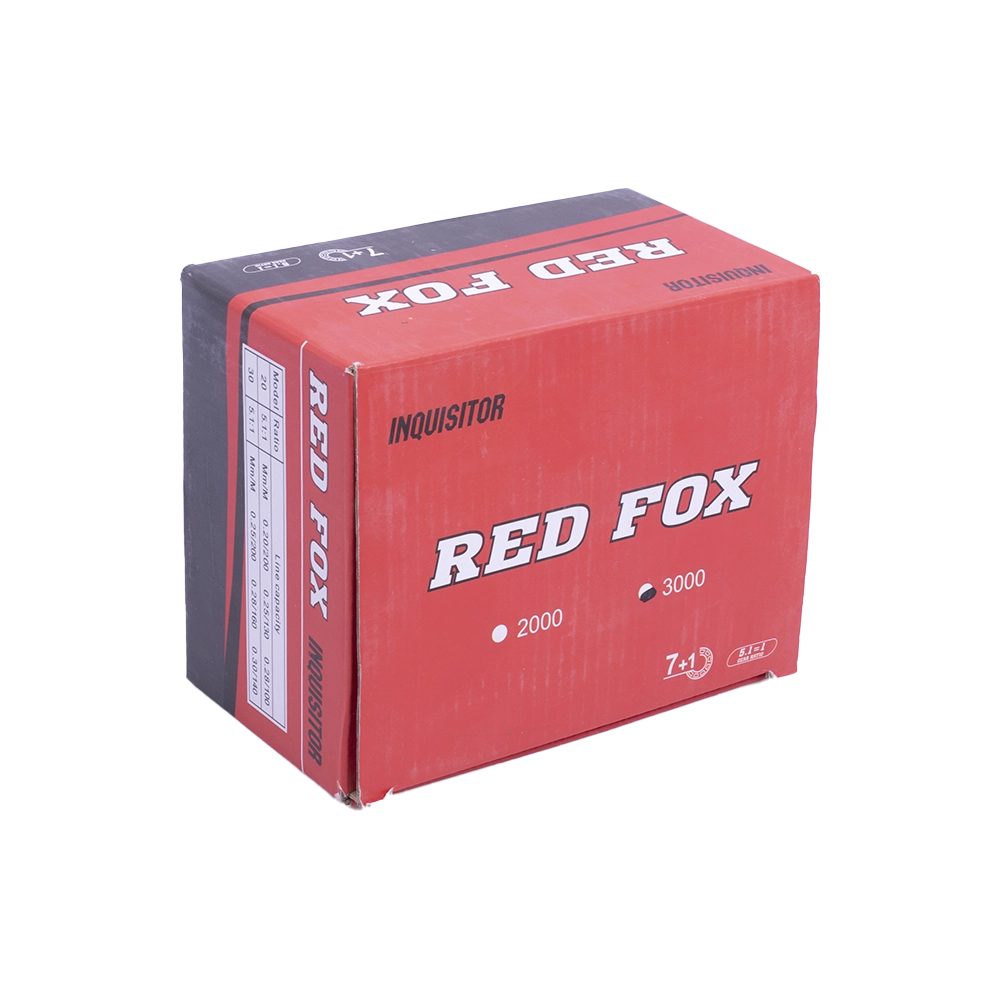 Катушка Inquisitor Red Fox 3000 (Красная 5.1:1,9+1 подшипников+шпуля). Фото №9
