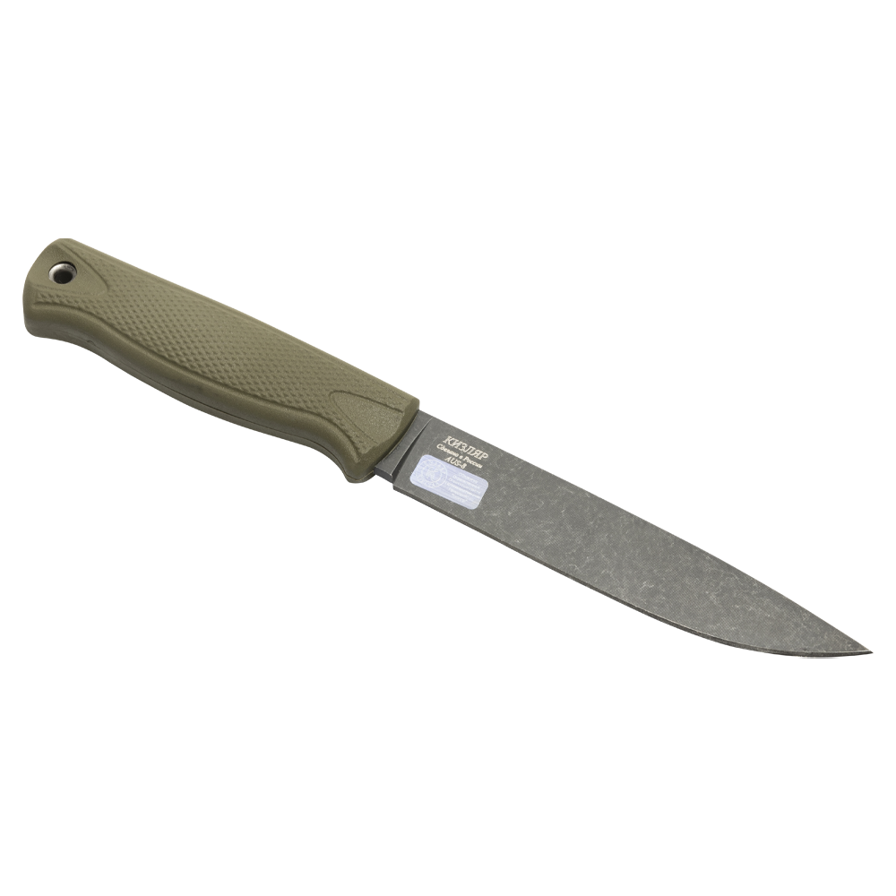 Нож Кизляр "Otus" (рукоять эластрон), цвет: хаки. Фото №3