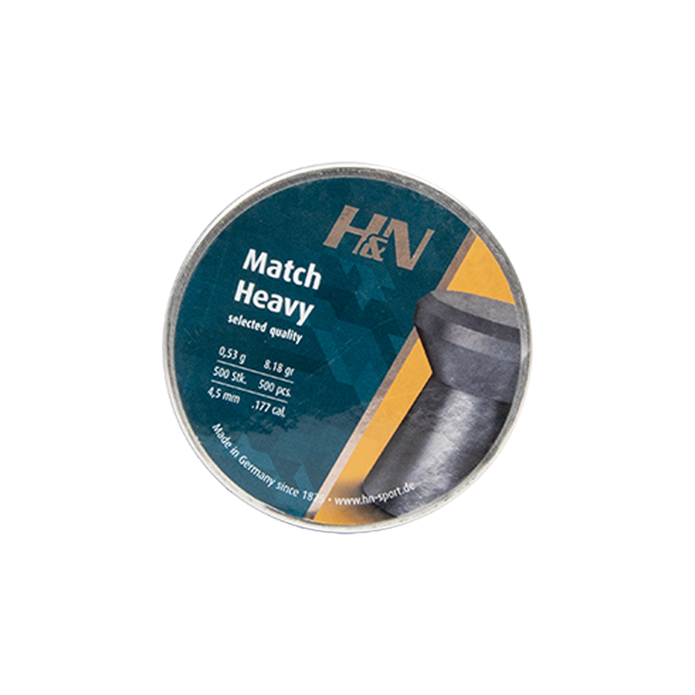Пуля пневматическая "H&N  Match Heavy", для винтовки, гладкоствольная, 4,5, 0,53 гр. (500 шт.). Фото №2