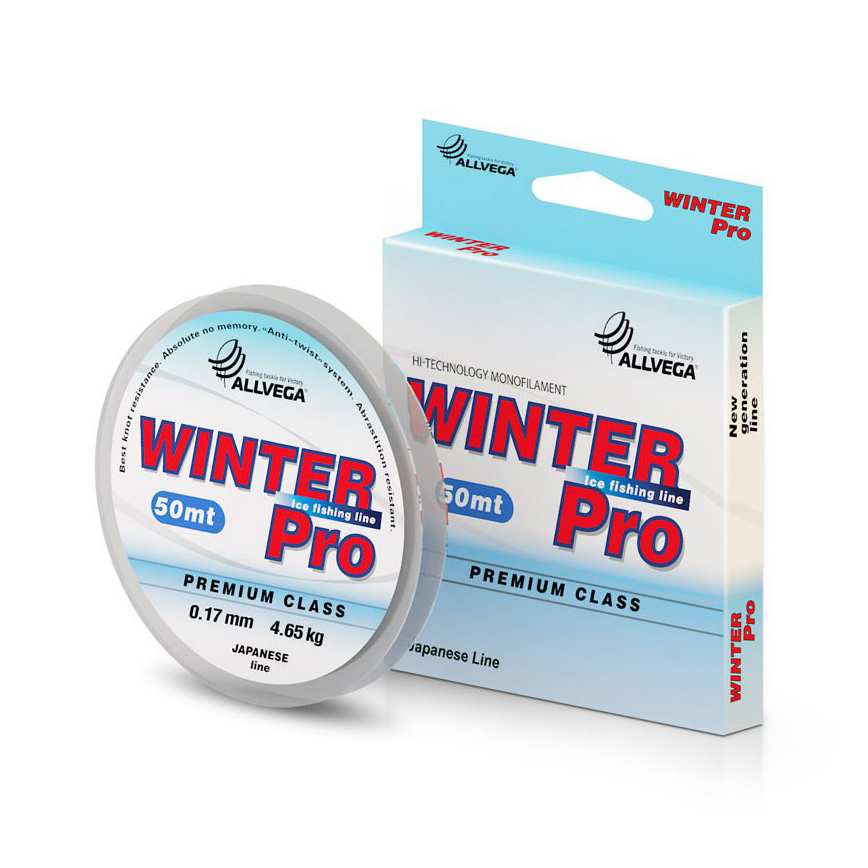 Леска ALLVEGA поводковая «Winter Pro» 50m 0.248mm (8.9кг) прозрачная. Фото №2 Леска ALLVEGA поводковая «Winter Pro» 50m 0.248mm (8.9кг) прозрачная. Фото №2
