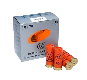 СКМ Патрон спортивный 12/70, 24гр. "Трап" №7,5 свинцовая дробь (п. Импорт). Фото №1 СКМ Патрон спортивный 12/70, 24гр. "Трап" №7,5 свинцовая дробь (п. Импорт). Фото №1