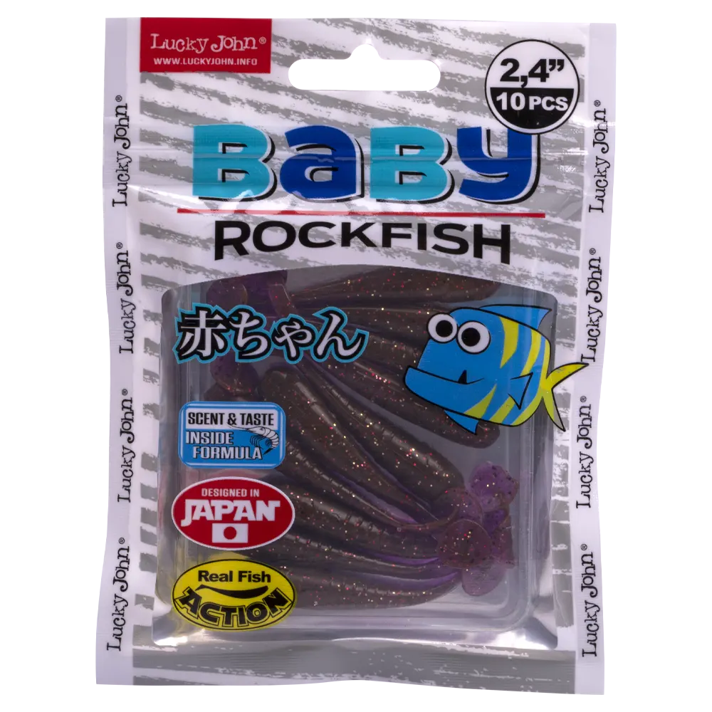 Виброхвост Lucky John Pro Series Baby Rockfish 2,4" 62мм, (10шт. упак.) цвет S13. Фото №5
