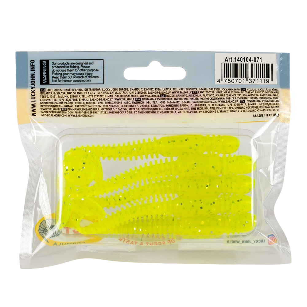 Виброхвост Lucky John Pro Series Tioga 3,9" 99мм, (5шт. упак.) цвет 071. Фото №2