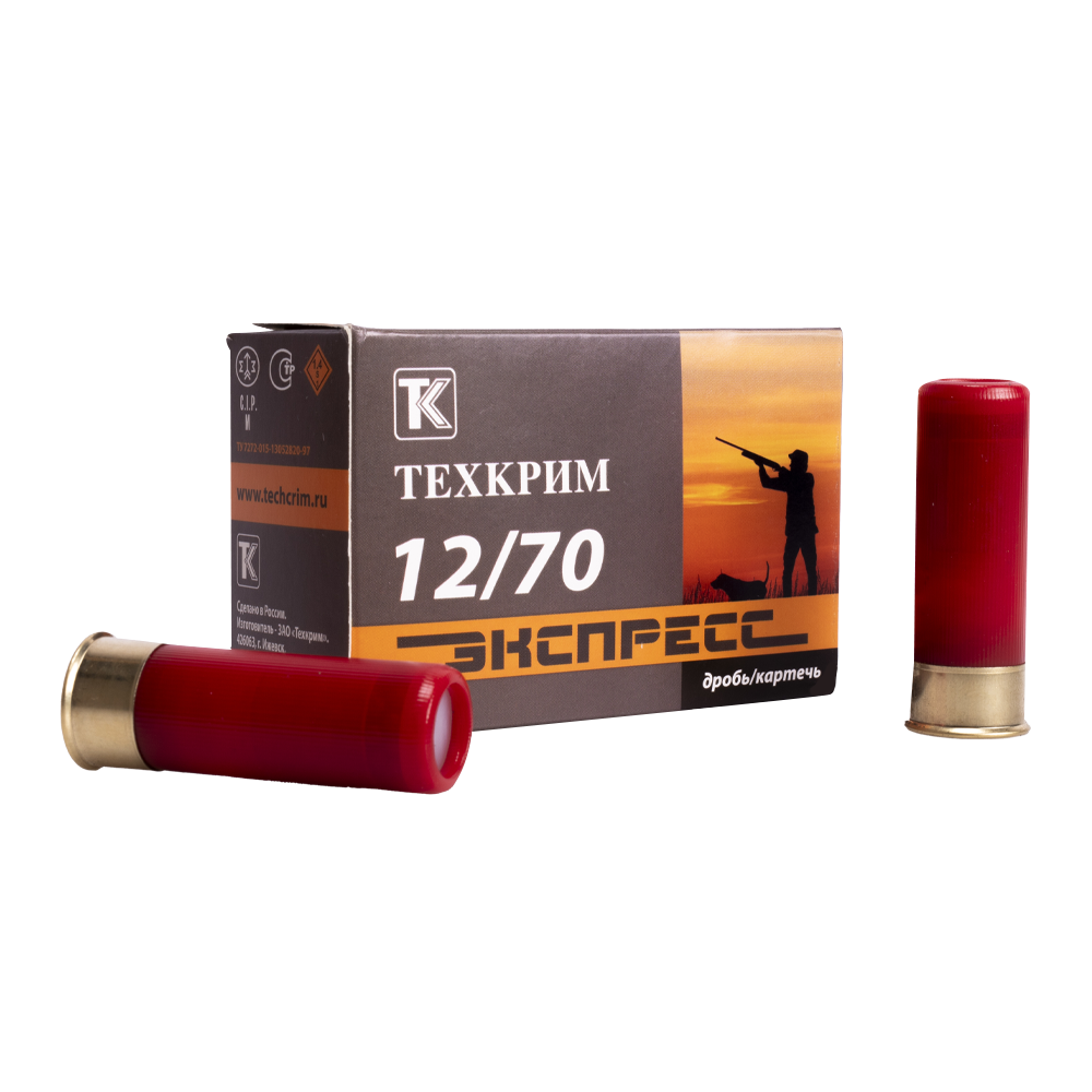 Патрон Техкрим 12/70 Экспресс №0 (в упаковке 10 шт) (в коробке 240 шт.). Фото №2 Патрон Техкрим 12/70 Экспресс №0 (в упаковке 10 шт) (в коробке 240 шт.). Фото №2