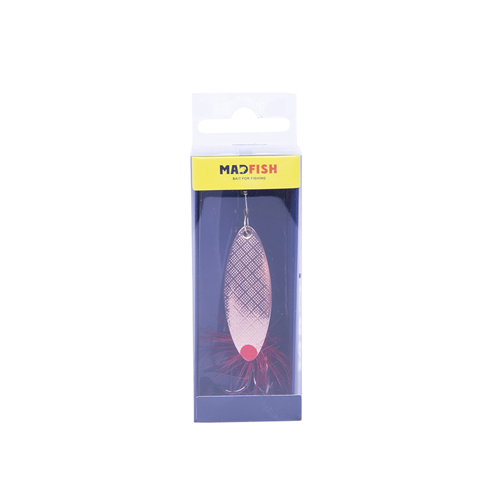 Блесна вращающаяся MADFISH Aglia Long №3, 11,5гр, цвет (Copper-red-dot). Фото №1