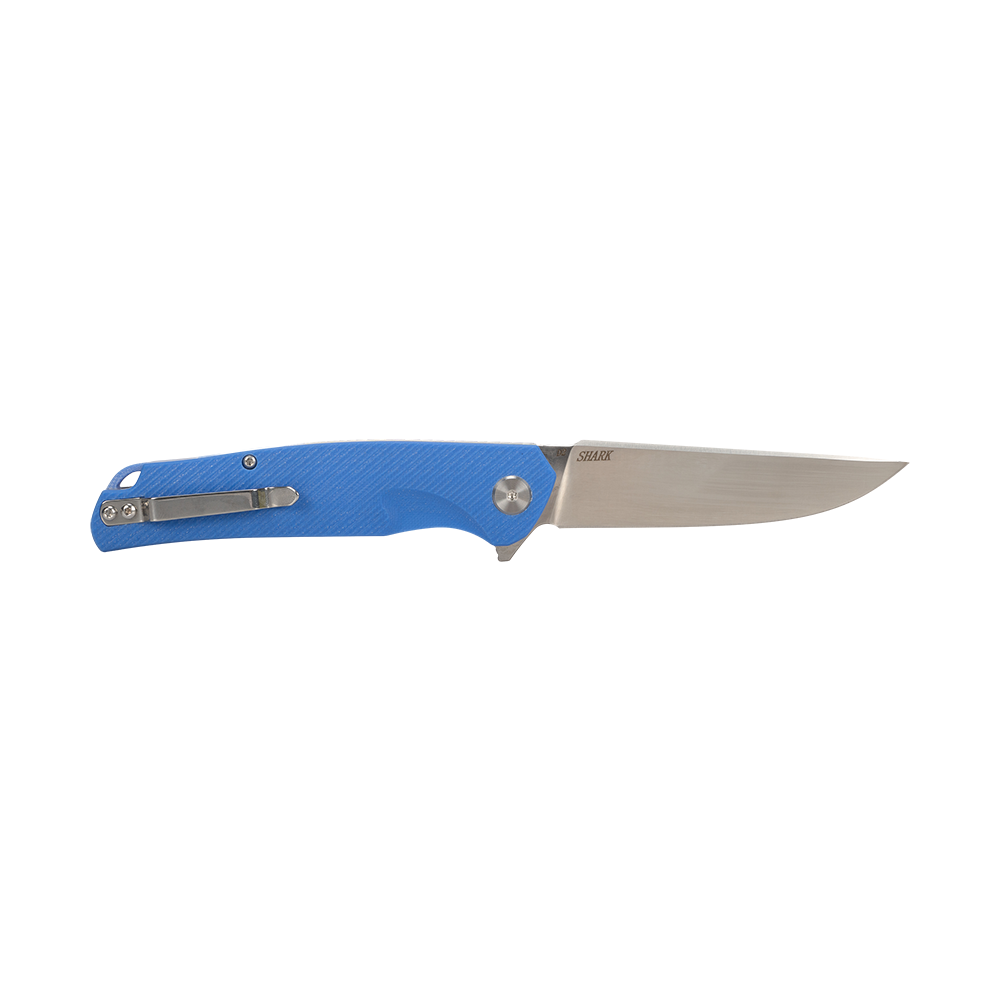 Нож складной Кизляр Shark, клинок D2, рукоять G10, синий. Фото №10
