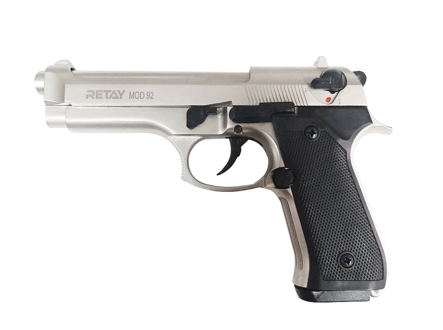 Пистолет охолощенный RETAY MOD92, (Beretta 92), Сатин, калибр 9mm. P.A.K. Фото №2