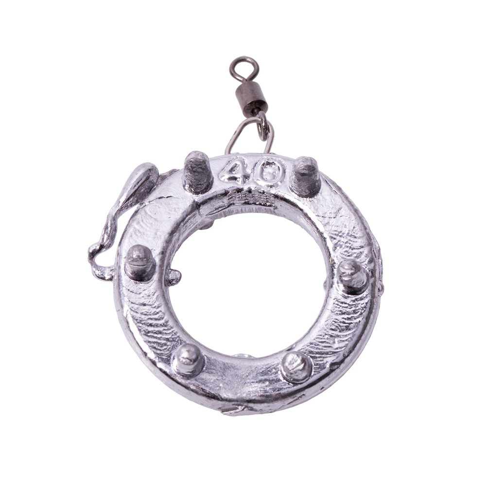 Груз "Кольцо" с шипами и ушком и вертлюгом 40гр. Фото №1
