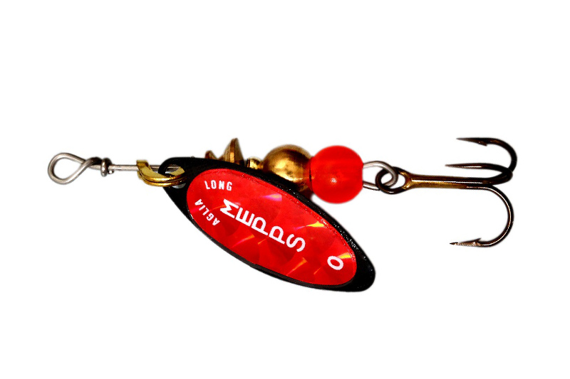 Блесна вращающаяся Mepps AGLIA LONG REDBO, 1Black. Фото №1