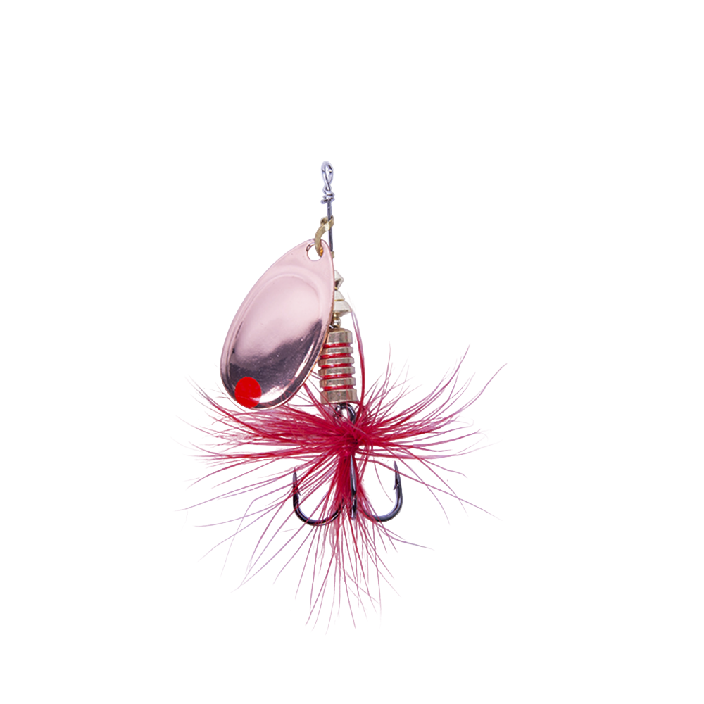 Блесна вращающаяся MADFISH Aglia №3, 6,5гр, цвет (Copper-red-dot). Фото №2