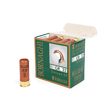 Патрон BORNAGHI Deluxe 32 дробь №7 12/70, 32гр (в пачке 25шт) (в коробке 250шт). Фото №1 Патрон BORNAGHI Deluxe 32 дробь №7 12/70, 32гр (в пачке 25шт) (в коробке 250шт). Фото №1