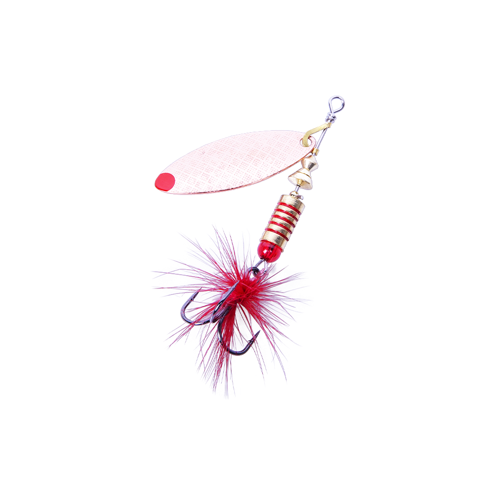 Блесна вращающаяся MADFISH Aglia Long №2, 7гр, цвет (Copper-red-dot). Фото №2