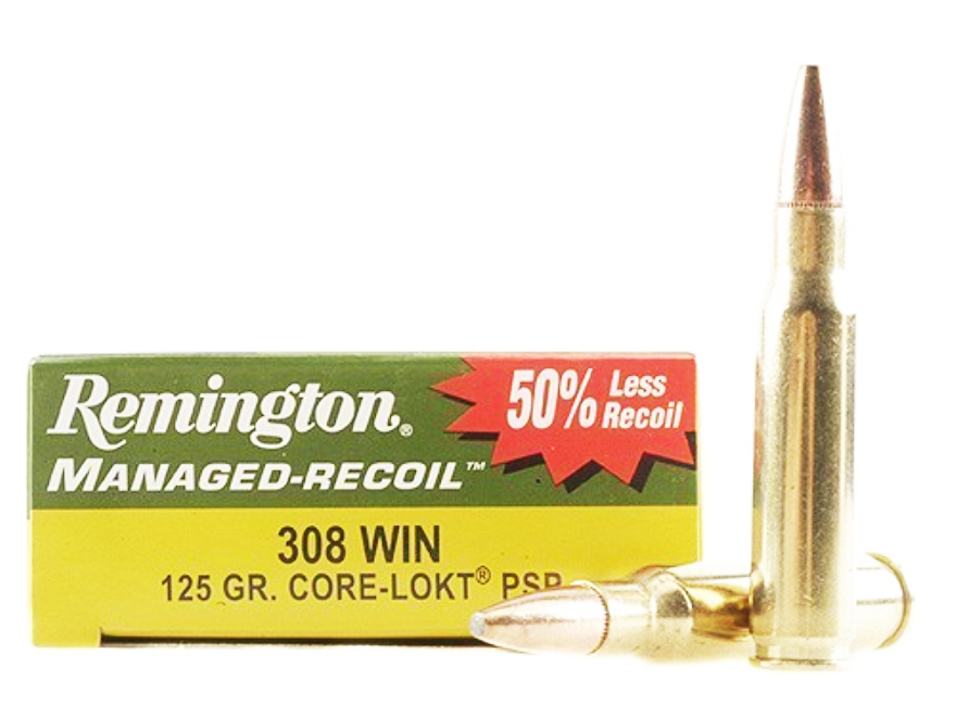 Патрон нарезной REM калибр 308 Win Managep-Recoil Core-Lokt PSP (125g) (в коробке 20 шт.). Фото №1 Патрон нарезной REM калибр 308 Win Managep-Recoil Core-Lokt PSP (125g) (в коробке 20 шт.). Фото №1