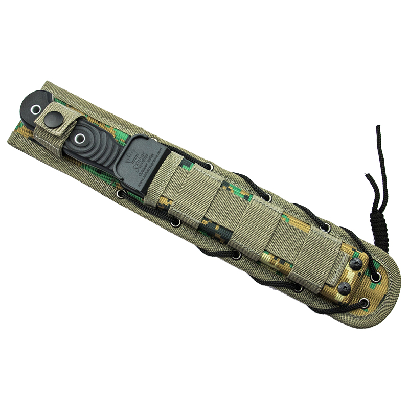 Нож Maximus D2 S v2 (Сатин, Черная рукоять, Камо ножны). Фото №3