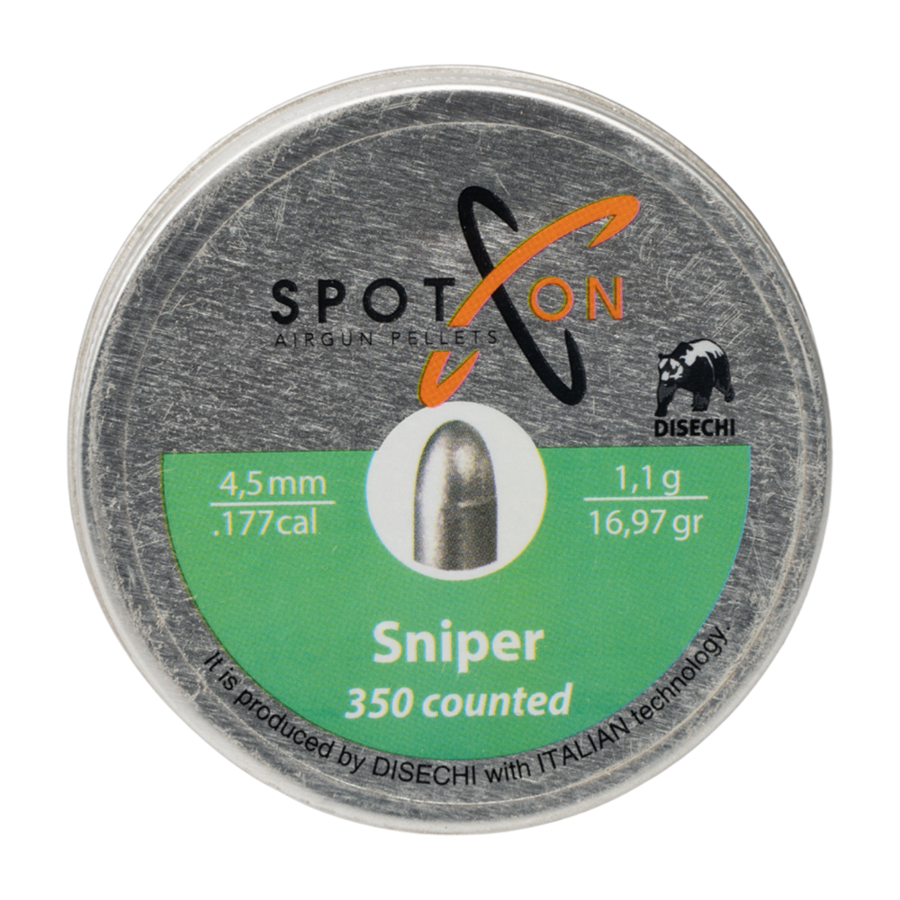 Пуля пневматическая SPOTON Sniper 4,5 мм, 1,10 гр. (350 шт) (100 в упаковке). Фото №1
