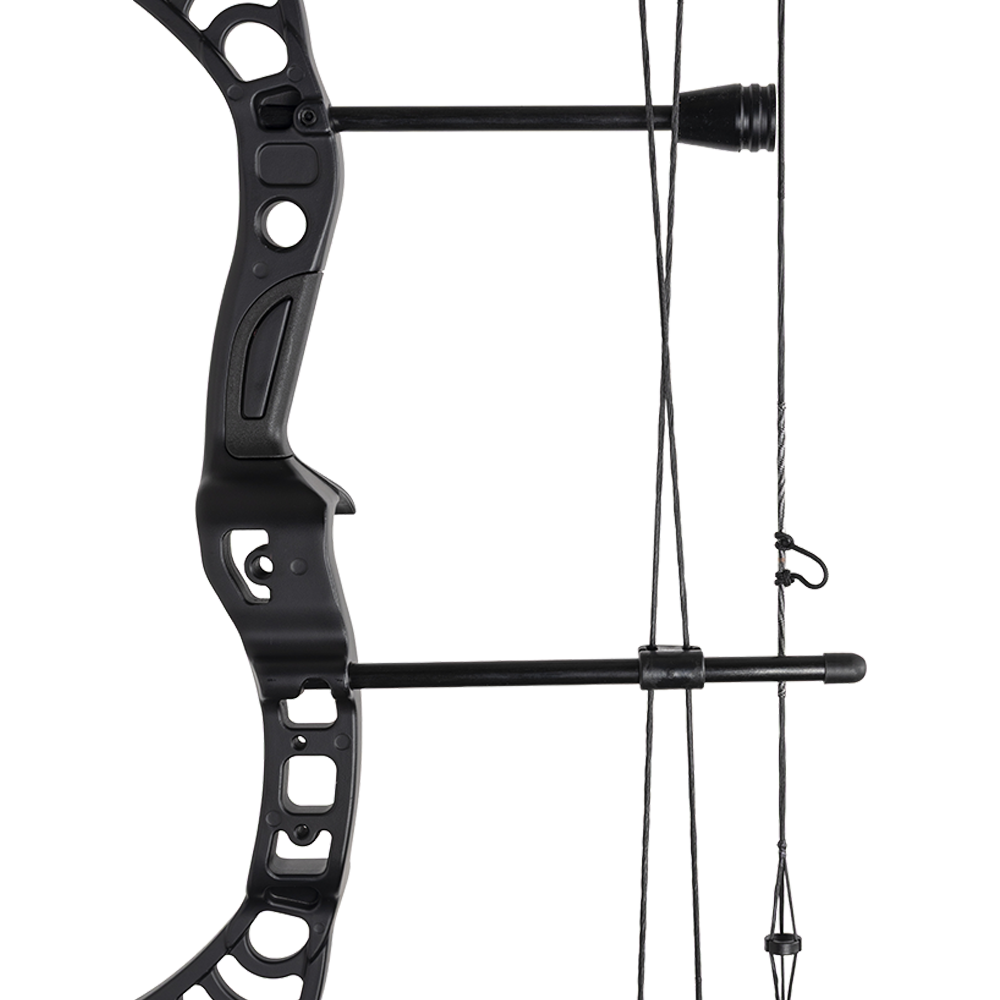 Лук блочный Man Kung - CB50 (черный, прицел, полка, релиз, пипсайт, воск, 2 стрелы ). Фото №6