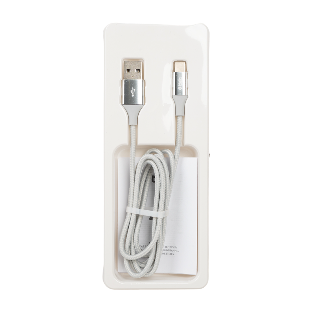 Кабель TTEC Type-C Серебро оплетка 1,2м. Фото №2 Кабель TTEC Type-C Серебро оплетка 1,2м. Фото №2