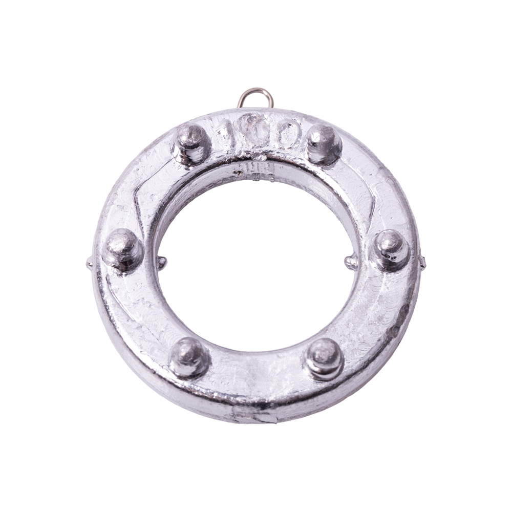 Груз "Кольцо с шипами и ушком" 100 гр.. Фото №1