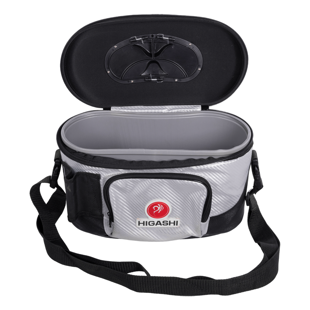 Кан рыболовный HIGASHI Live bait box 7.5L (#Silver). Фото №5