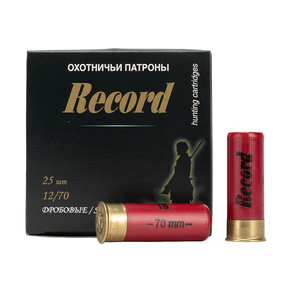 Патрон "Рекорд" (пластиковый контейнер) 12/70 №7 32 гр. NEW (пачка 25 шт, короб.,250). Фото №1