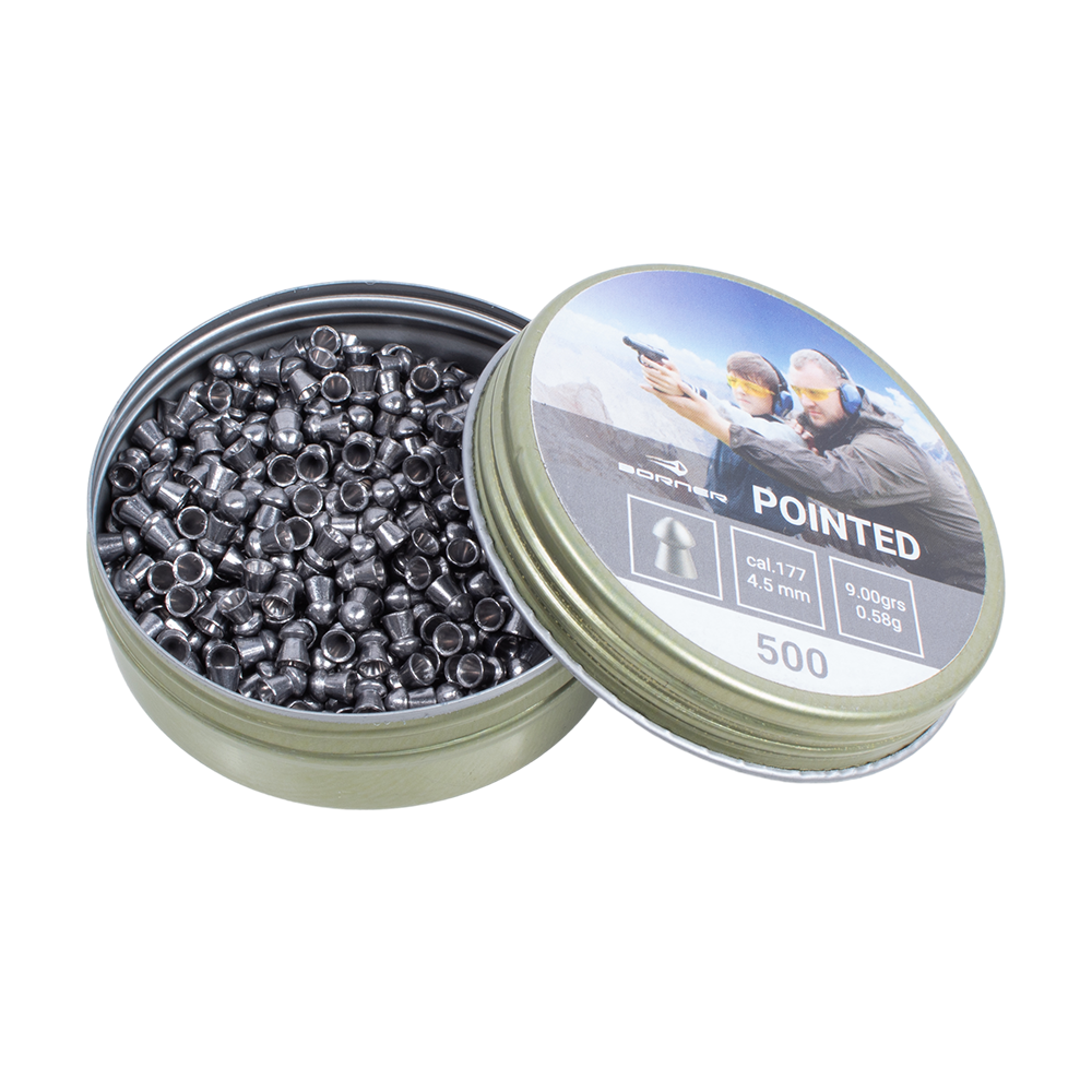 Пуля пневматическая Borner "Pointed", 4,5 (500 шт.) 0,58гр. (30 шт в коробке). Фото №2 Пуля пневматическая Borner "Pointed", 4,5 (500 шт.) 0,58гр. (30 шт в коробке). Фото №2