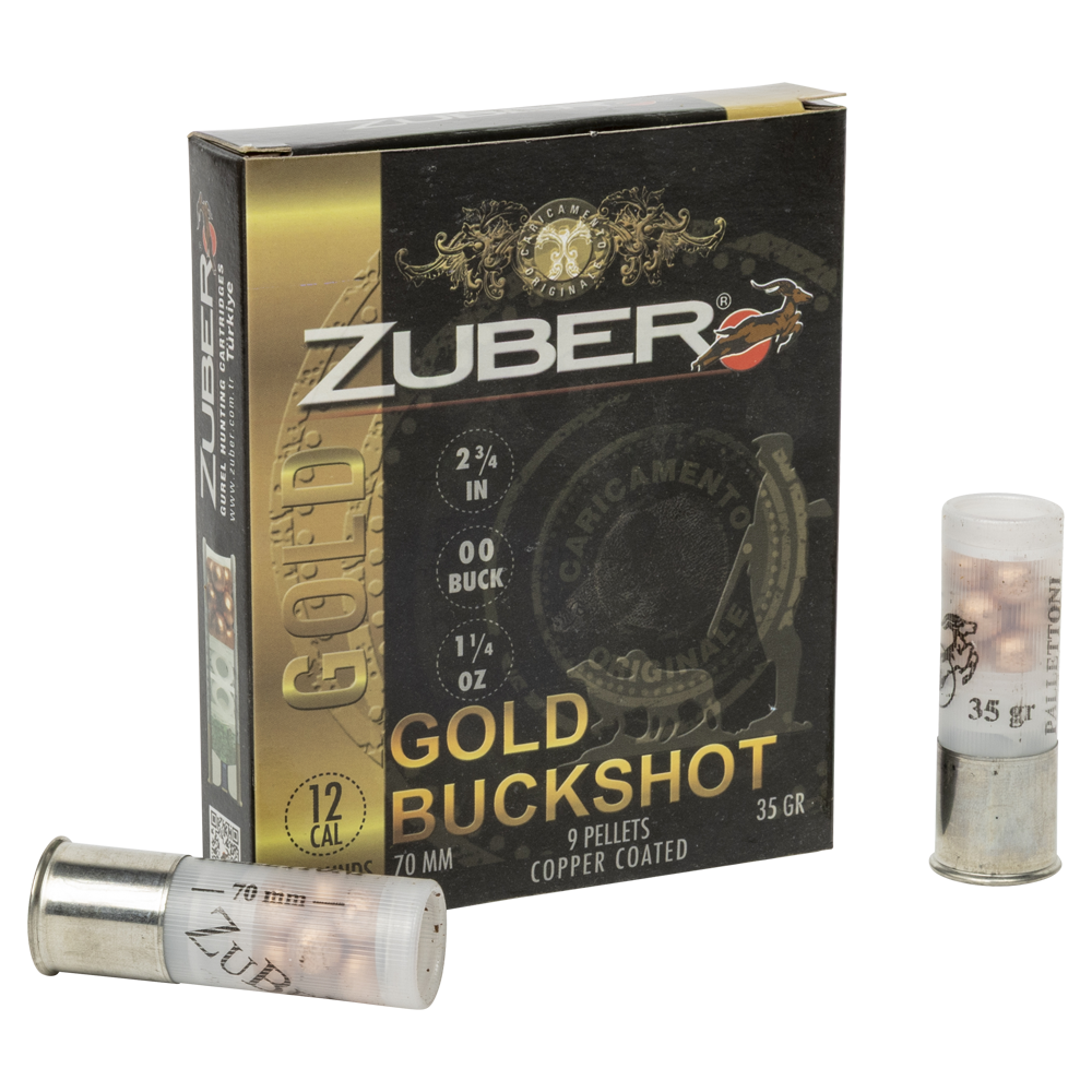 Патрон ZUBER PALLETTONI GOLD 12/70 Buck Shot/карт 8,6 (пач. 10шт/короб 300). Фото №1 Патрон ZUBER PALLETTONI GOLD 12/70 Buck Shot/карт 8,6 (пач. 10шт/короб 300). Фото №1