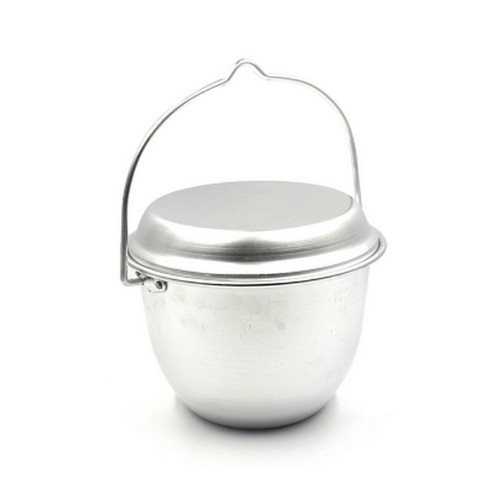 Котелок костровой "СЛЕДОПЫТ" конический, 2.5 л, алюминий /10/. Фото №1