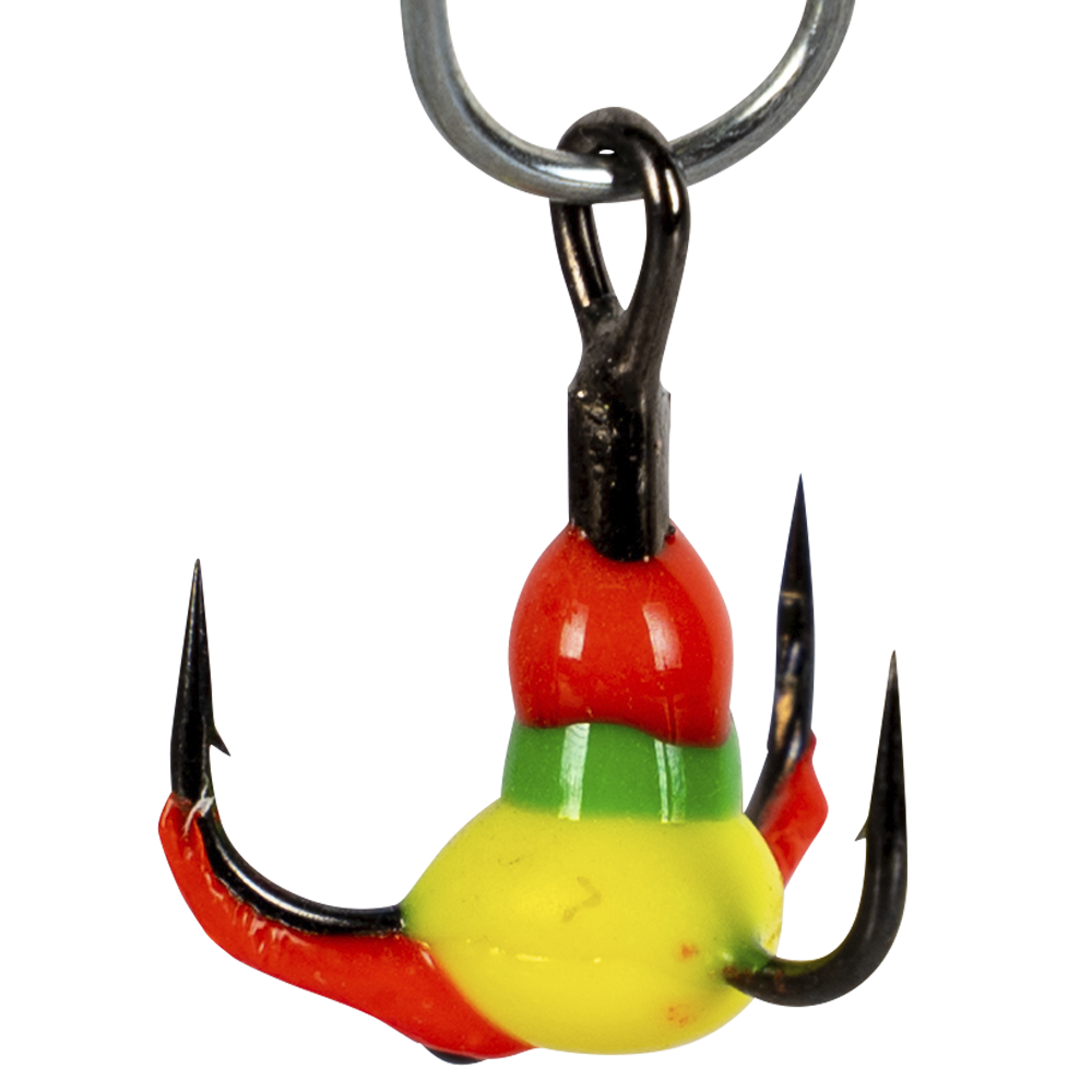 Крючок-тройник для приманок Lucky John SCANDI с каплей цвет. разм010/RGY. Фото №2 Крючок-тройник для приманок Lucky John SCANDI с каплей цвет. разм010/RGY. Фото №2