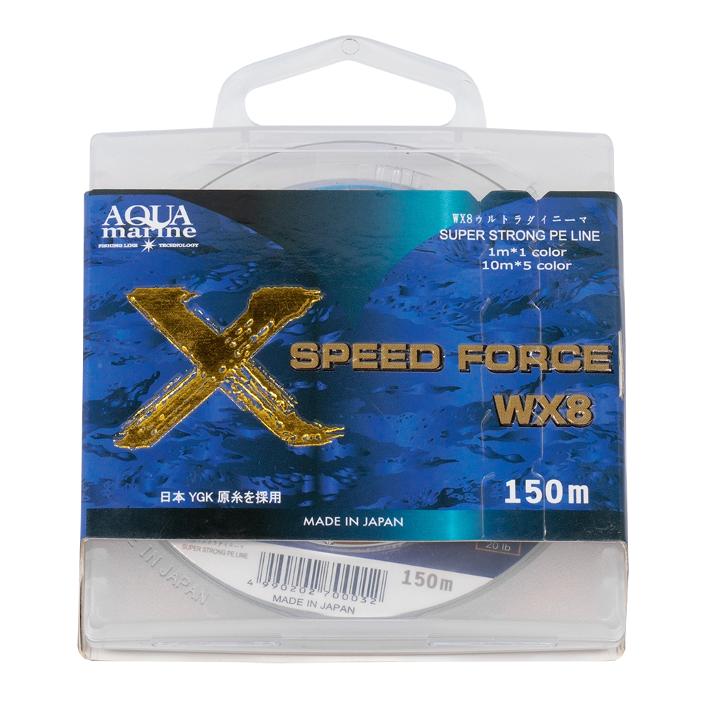 Шнур плетеный WX8 SPEED FORCE 1.0 (20 lb; 0.171 мм. 9.06 кг.) 150 м. (мультиколор). Фото №4 Шнур плетеный WX8 SPEED FORCE 1.0 (20 lb; 0.171 мм. 9.06 кг.) 150 м. (мультиколор). Фото №4