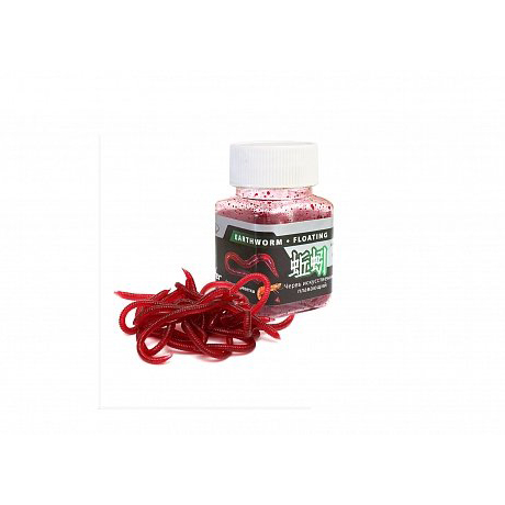 Червь искусственный съедобный ароматизированный  TKS31010701F1-70MM цвет красный чеснок. Фото №1