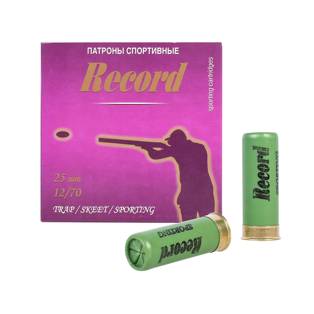 Патрон Рекорд Sporting 12/70 №7 28г (в пачке 25 шт.) (в коробке 250 шт.). Фото №1 Патрон Рекорд Sporting 12/70 №7 28г (в пачке 25 шт.) (в коробке 250 шт.). Фото №1