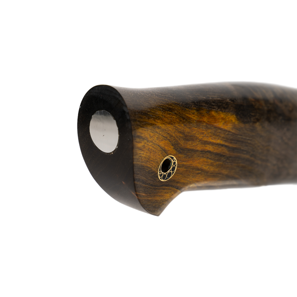 Нож МС "Скиф",сталь PGK, мельхиор, рукоять стабилизированная карельская береза. Фото №4 Нож МС "Скиф",сталь PGK, мельхиор, рукоять стабилизированная карельская береза. Фото №4