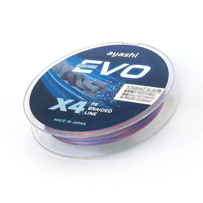 Плетеный шнур Ayashi EVO-X4 (multi) d-0,171mm. Фото №1