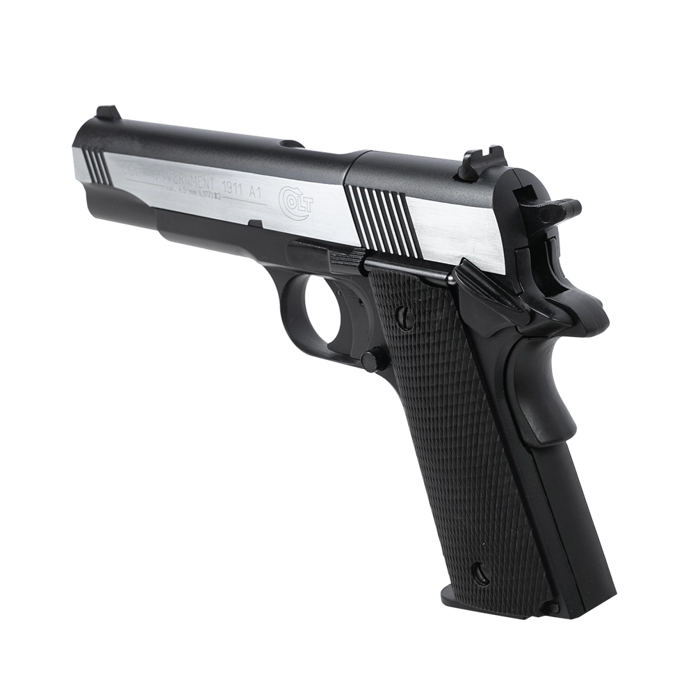 Пистолет пневматический Colt Government 1911 A1 (чёрный с чёрными пластиковыми накладками). Фото №4 Пистолет пневматический Colt Government 1911 A1 (чёрный с чёрными пластиковыми накладками). Фото №4