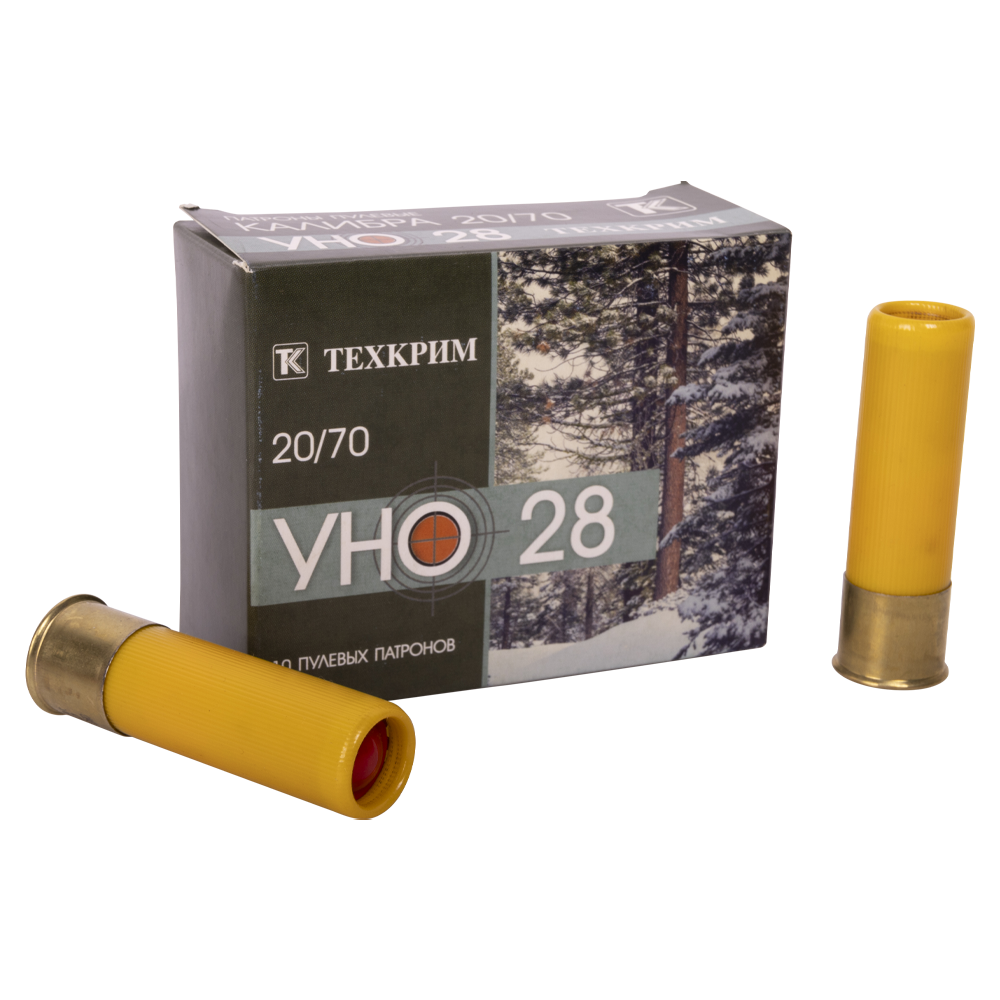Патрон Техкрим 20/70 с пулей УНО-28 (в упаковке 10 шт) (в коробке 300 шт.). Фото №1 Патрон Техкрим 20/70 с пулей УНО-28 (в упаковке 10 шт) (в коробке 300 шт.). Фото №1