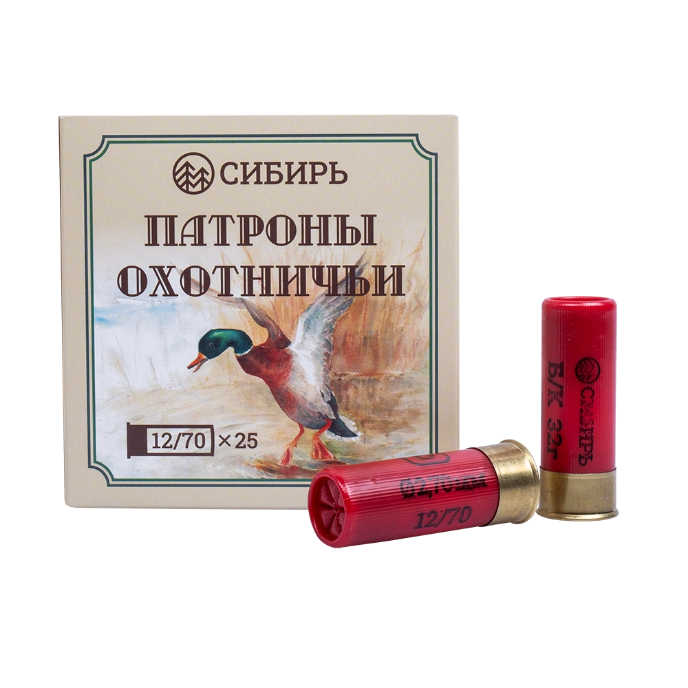 Патрон СИБИРЬ PREMIUM 12/70 охотничий дробовой 32г №6 б/к (в пачке 25 шт) (в коробке 250шт). Фото №2 Патрон СИБИРЬ PREMIUM 12/70 охотничий дробовой 32г №6 б/к (в пачке 25 шт) (в коробке 250шт). Фото №2