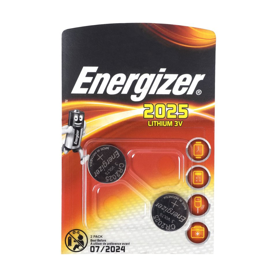 Батарейка Energizer Miniatures Lithium CR2025 FSB2/10. Фото №1 Батарейка Energizer Miniatures Lithium CR2025 FSB2/10. Фото №1