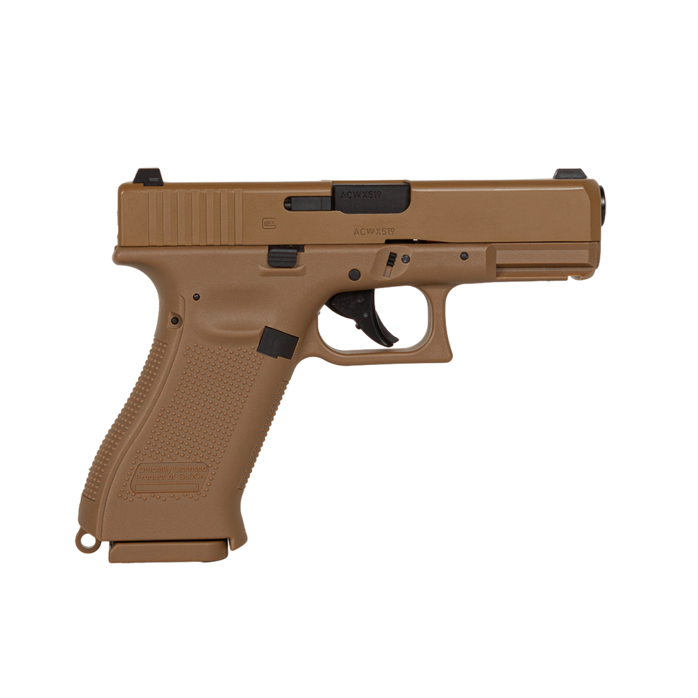 Пистолет пневматический Umarex Glock 19X калибр 4,5мм (метал, цвет песок, blowback, pellet). Фото №1 Пистолет пневматический Umarex Glock 19X калибр 4,5мм (метал, цвет песок, blowback, pellet). Фото №1