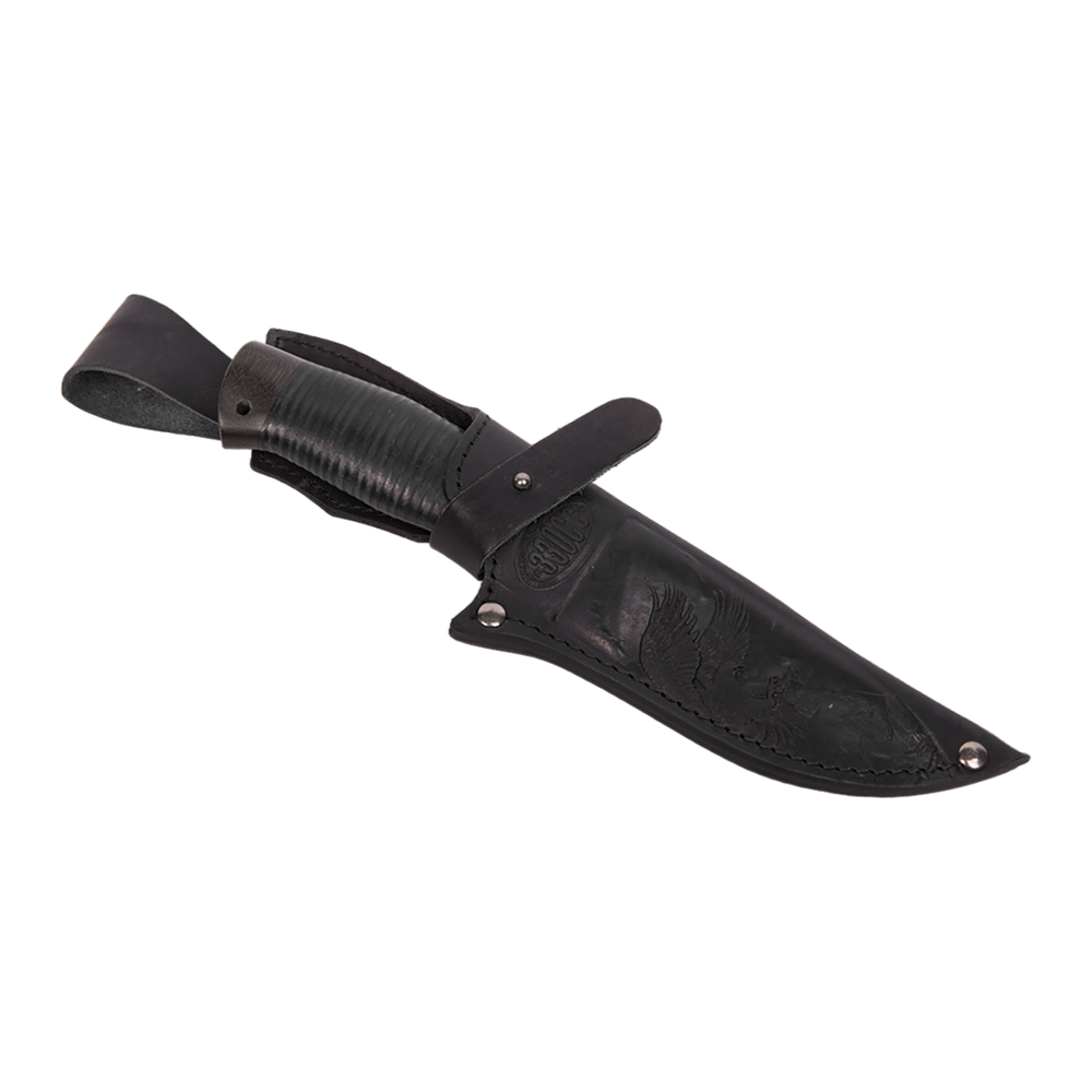 Нож ЗЗОСС, Н8, клинок ст. У10А-7ХНМ, рукоять текстолит, кожа. Фото №2